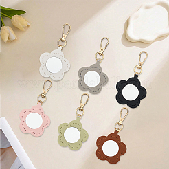 6 pendentif décoratif en cuir PU 6 couleurs&nbsp;HJEW-CL0001-15
