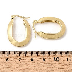 Boucles d'oreilles créoles ovales en acier inoxydable 201&nbsp;EJEW-Z151-06G
