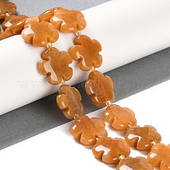Chapelets de perles en jade topaze naturelle&nbsp;G-NH0028-01B