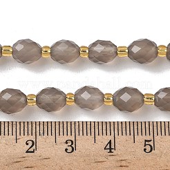 Natürlichen grauen Achat Perlen Stränge&nbsp;G-F809-A31-01