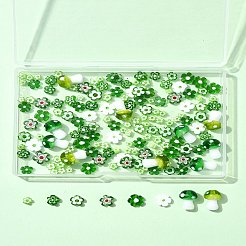 156 Stück 9 Stile handgemachte Millefiori-Glasperlenstränge&nbsp;LAMP-FS0001-49