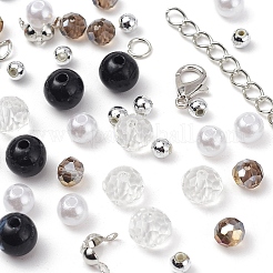 Kit de fabrication de bracelets en perles d'imitation et pierres précieuses&nbsp;DIY-YW0004-33