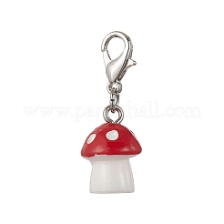 Decorazione pendente fungo di plastica&nbsp;HJEW-JM03197