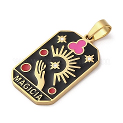 Ionenplattierung (IP) 304 Edelstahl Emaille Anhänger&nbsp;STAS-Q003-01G-022