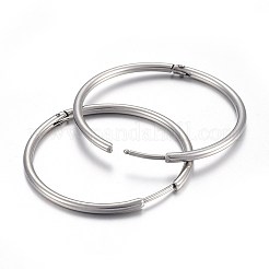 Orecchini a cerchio huggie in acciaio inossidabile 304 anti-ossidazione&nbsp;EJEW-L205-02A-P