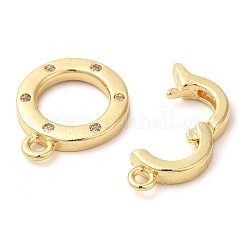 Messing Micro Pave klare Zirkonia Falte über Verschlüsse&nbsp;KK-G505-12G