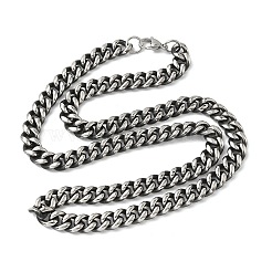 9.5 mm 667 Edelstahl Cuban Link Kettenhalsketten für Männer&nbsp;NJEW-D339-01
