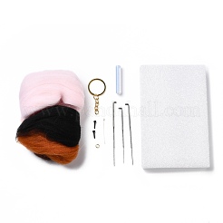 Elegante frau diy schlüsselanhänger nadelfilzen kit&nbsp;DIY-I098-04