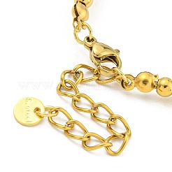 Braccialetti con perline rotonde in acciaio inossidabile 304 e 201 per donna&nbsp;BJEW-G717-03A-GP