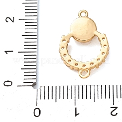 Verbindungsanhänger mit Mikropavé aus Messing mit durchsichtigen Zirkonia-Steinen&nbsp;CU-CBAA2D6-03G