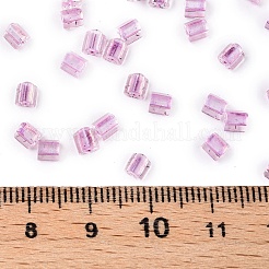 6/0 transparente Innenfarben Glas Saatperlen&nbsp;SEED-N006-003H