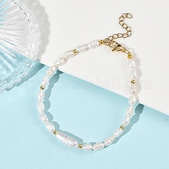Natürliche kultivierte Süßwasserperlen-Perlenarmbänder für Frauen&nbsp;BJEW-JB14154