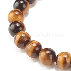 Ensemble de bracelets extensibles en pierre de lave et œil de tigre naturel 2pcs 2 styles&nbsp;BJEW-JB08193-04