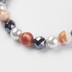 Bracciali elastici sintetici per ematite&nbsp;BJEW-I241-26F
