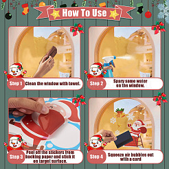 204 x statische Weihnachtsaufkleber aus PVC.&nbsp;DIY-TA0014-49A