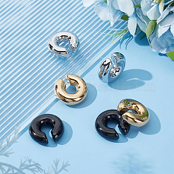 Boucles d'oreilles manchette en acier inoxydable 304 en forme de C&nbsp;EJEW-WH0519-26G