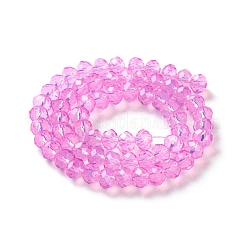 Fili di perle di vetro trasparenti con vernice da forno&nbsp;DGLA-A034-J8MM-D05