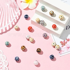 20 pièces de perles en porcelaine faites à la main&nbsp;PORC-YW0001-39A