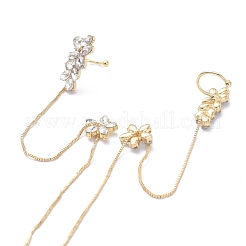 Kletterohrringe mit Blumenohrring&nbsp;EJEW-P193-03G