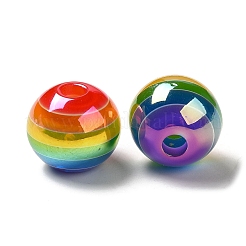Stolz UV-Beschichtung Regenbogen schillernde europäische Acrylperlen&nbsp;X-MACR-D025-06