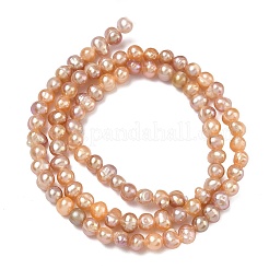 Fili di perle di perle d'acqua dolce coltivate naturali&nbsp;PEAR-L034-09B