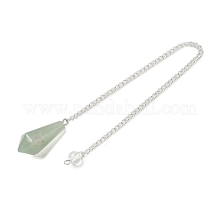 Pendules de radiesthésie à pointe conique en aventurine verte naturelle&nbsp;G-A249-02S-11