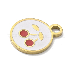Ciondoli in acciaio inossidabile 304 con smalto a forma di frutta&nbsp;STAS-G362-04G-09