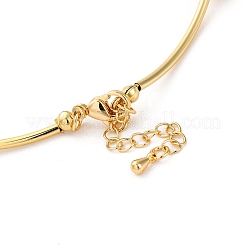 Collane con ciondolo a cuore in ottone placcato a cremagliera per donna&nbsp;NJEW-C059-01G-02