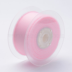 Rubans gros-grain effilochés en polyester&nbsp;ORIB-N0002-38mm-01