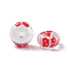 Perles de verre transparent peintes à la main&nbsp;SEED-M011-04A-04