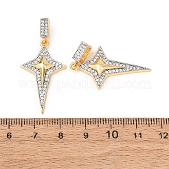 Messing micro pave klare zirkonia anhänger&nbsp;KK-G543-15GP-03