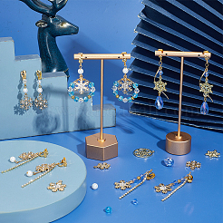 DIY-Sets zum Basteln von Schneeflocken-Ohrringen&nbsp;DIY-SC0032-83