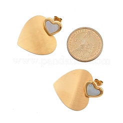 Orecchini a bottone in acciaio inossidabile 304 per donna&nbsp;EJEW-F352-02G