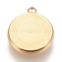 Ionenplattierung (IP) 304 Edelstahl Anhänger Cabochon-Einstellungen&nbsp;STAS-K202-03E-G