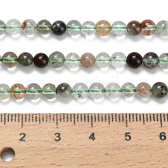 Natürlichen grünen lodolite Quarzperlen Stränge&nbsp;G-L642-B06-4mm