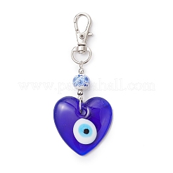 3 pendentif décoratif en verre fait à la main contre le mauvais œil&nbsp;HJEW-JM04143