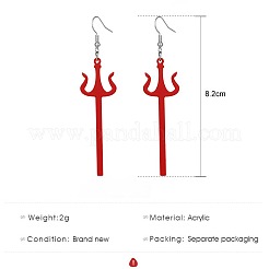 Boucles d'oreilles pendantes en acrylique Trishula&nbsp;FS-WG1653B-01