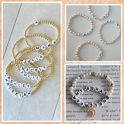 Kit fai da te di perline rotonde e con lettere&nbsp;DIY-SP0006-70