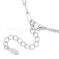 Colliers à chaîne avec pendentif en forme de cœur en alliage d'acier inoxydable 304 et perles de coquillage pour femmes&nbsp;NJEW-JN05566