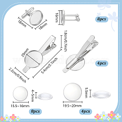 DIY-Sets zur Herstellung von Manschettenknöpfen und Krawattenklammern aus Messing&nbsp;DIY-PH0035-72A