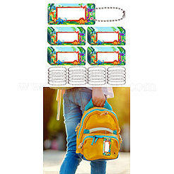 Rechteckige PVC-Hangtag-Ornamente&nbsp;HJEW-WH0080-002