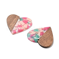 Pendentifs en résine et noyer&nbsp;LS-FIND-R051-09B