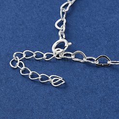 925 bracelets chaîne à maillons coeur en argent sterling pour femme&nbsp;BJEW-E101-01S-04