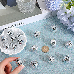 24 pendentif boule réfléchissante en forme de boule à facettes&nbsp;AJEW-SC0002-62
