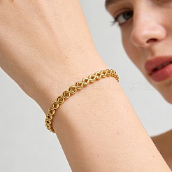 Bracciali rigidi aperti in acciaio inossidabile 304 con cerniera&nbsp;WG7032F-01