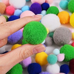 Diy Puppe Handwerk Polyester hoch-elastischen Pom Pom Ball&nbsp;AJEW-SZ0001-53