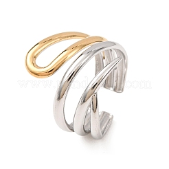 Zweifarbige offene Manschettenringe aus Edelstahl 304&nbsp;LS-SA-CBA751F-03GP