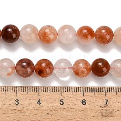 Natürliche rote Kaninchenfell Rutilquarz Perlen Stränge&nbsp;G-H329-C04-8mm-AB