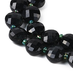 Fili di perle di giada nera naturale&nbsp;G-B094-A24-01