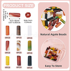 36 Stück 9 Farben Naturachat Perlen Sets&nbsp;G-TA0002-75